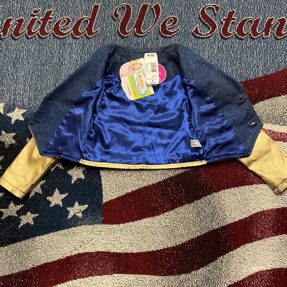 NWT Truly scrumptious designed by Heidi Klum gold blazer 3T glitte… - Picture 8 of 9